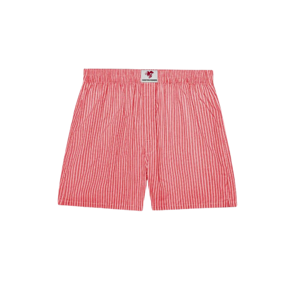 Red 'Hearts" Stripped Shorts