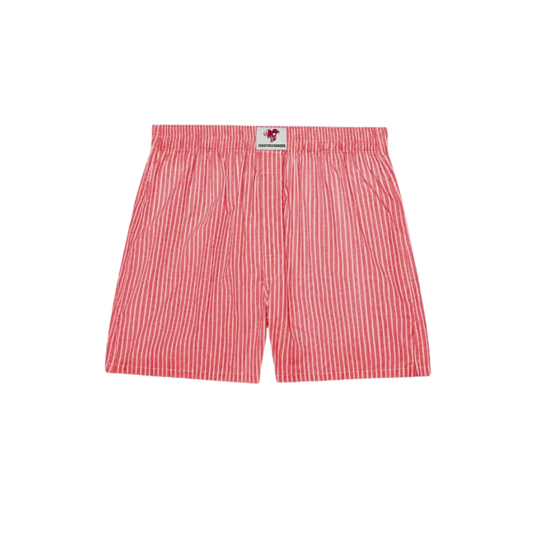 Red 'Hearts" Stripped Shorts