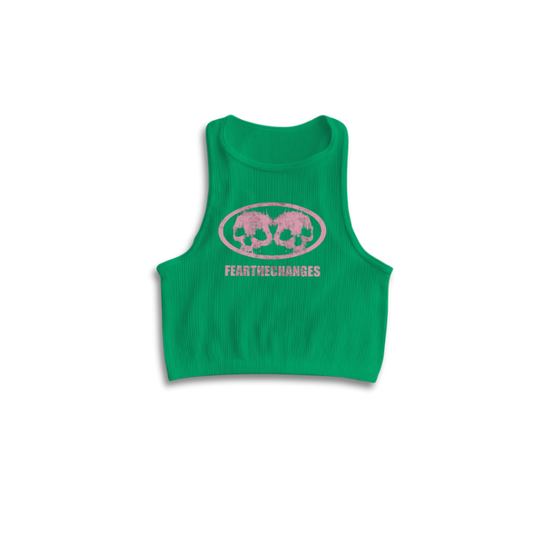 Green "Echoes" Women's Crop