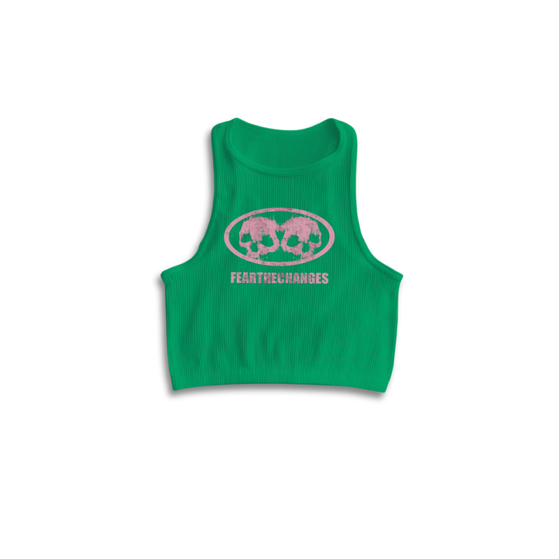 Green "Echoes" Women's Crop